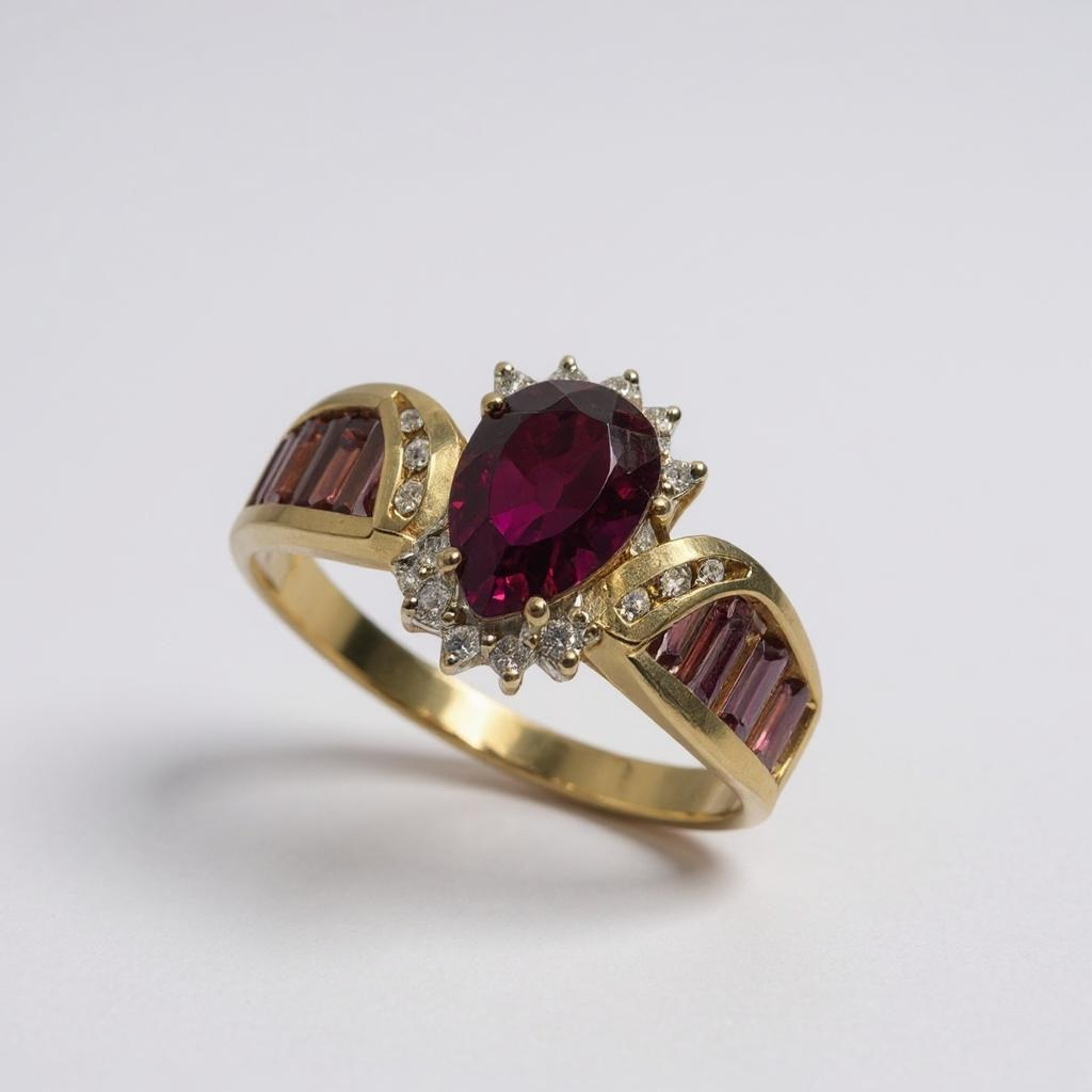 14k Pink Tourmaline Tear Drop