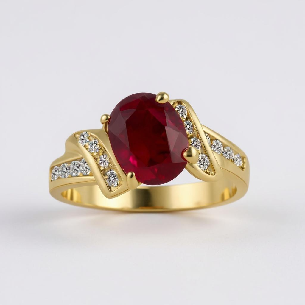 14k Oval cut Ruby
