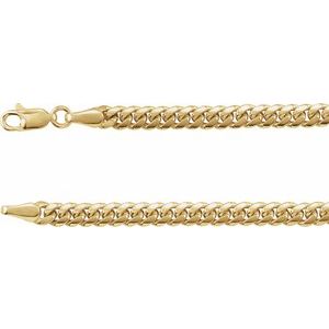 14K Yellow Gold 4.35 mm Miami Cuban Curb 18" Chain