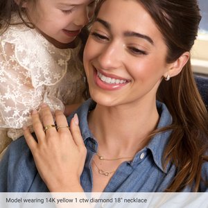 14K White Gold 3/4 CTW Natural Diamond 5-Station 18" Necklace
