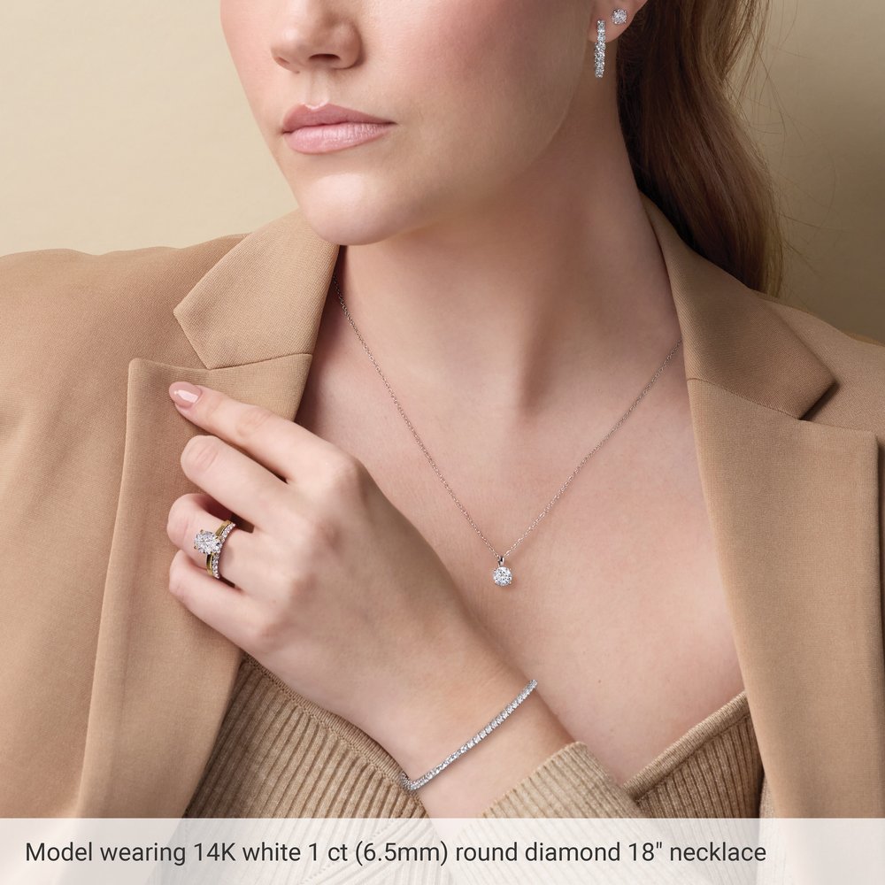 14K Yellow Gold 1/2 CT Lab-Grown Diamond 18" Necklace