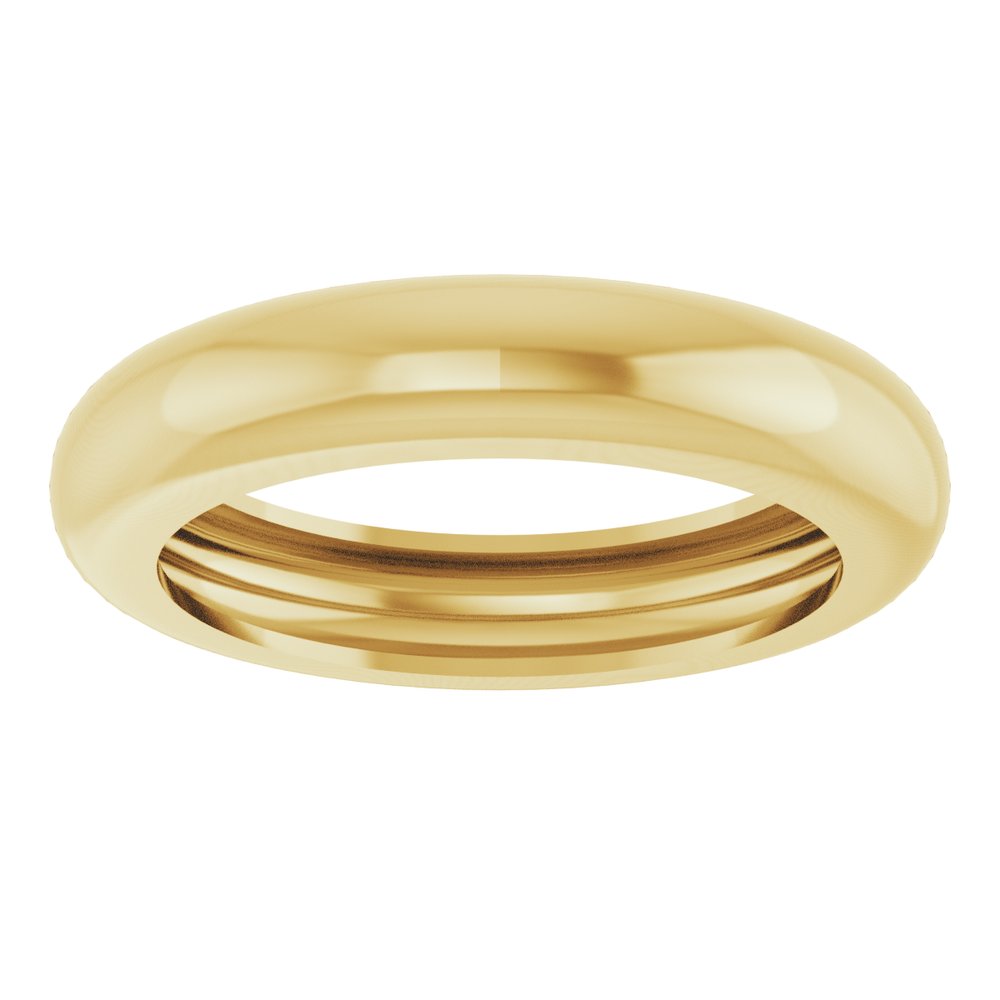 14K Yellow Gold 4 mm Dome Stackable Ring
