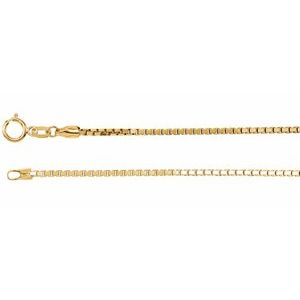 14K Yellow Gold 1.75 mm Diamond-Cut Box 18" Chain