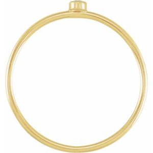 14K Yellow Gold .03 CT Natural Diamond Stackable Ring Size 7