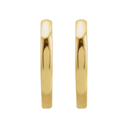 14K Yellow Gold Hinged Hoop Earrings