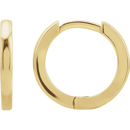 14K Yellow Gold Hinged Hoop Earrings