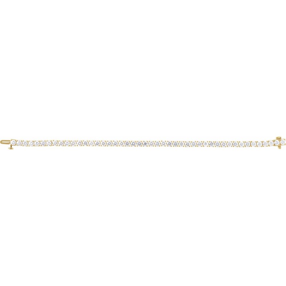 14K Yellow Gold 8 CTW Lab-Grown Diamond Line 7" Bracelet