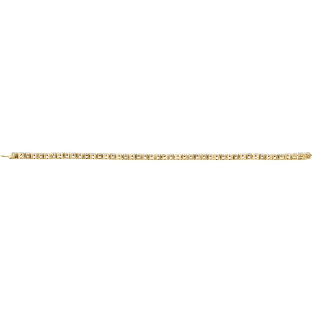 14K Yellow Gold 8 CTW Lab-Grown Diamond Line 7" Bracelet