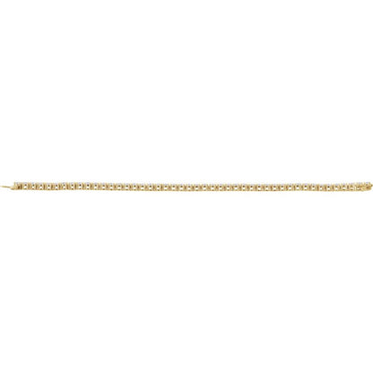 14K Yellow Gold 8 CTW Lab-Grown Diamond Line 7" Bracelet