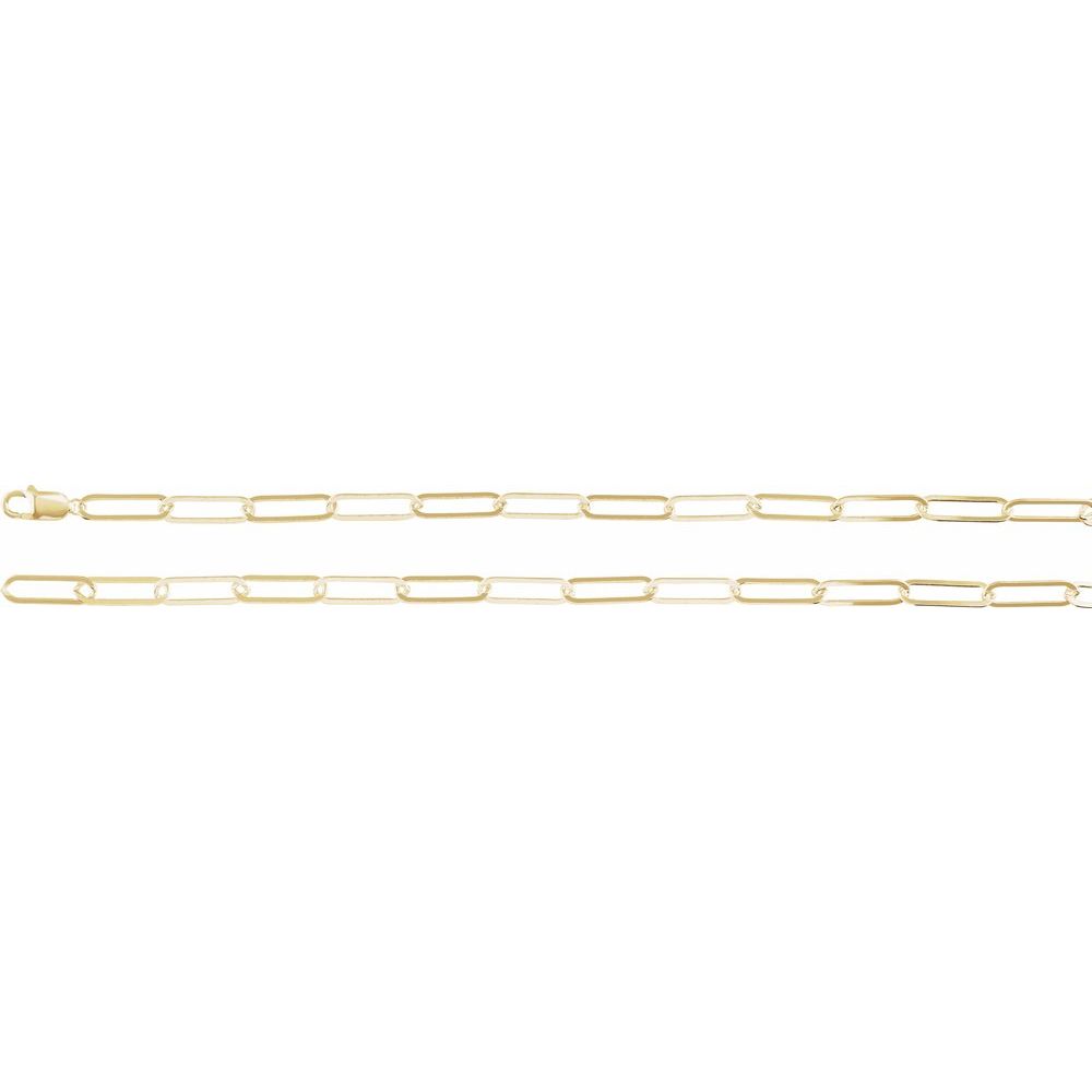 14K Yellow Gold 6.2 mm Paperclip-Style Chain
