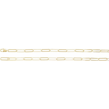 14K Yellow Gold 6.2 mm Paperclip-Style Chain