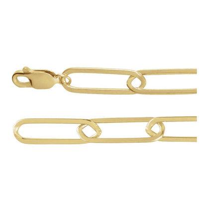 14K Yellow Gold 6.2 mm Paperclip-Style Chain