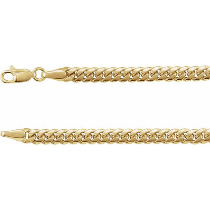 14K Yellow Gold 4.35 mm Miami Cuban Curb Chain