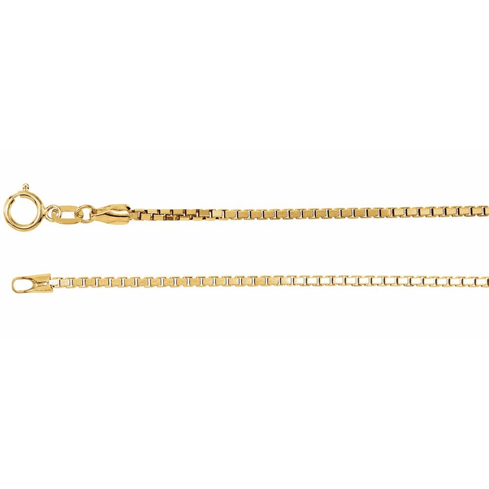 14K Yellow Gold 1.75 mm Diamond-Cut Box Chain