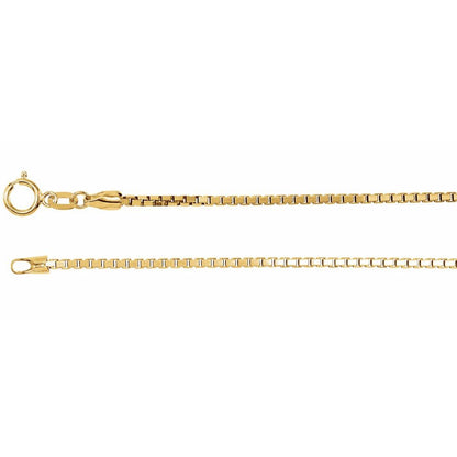 14K Yellow Gold 1.75 mm Diamond-Cut Box Chain