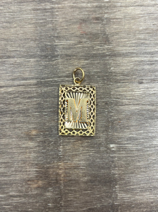 18k letter pendant