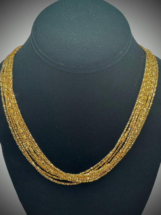 18k Diamond Barrel Chain