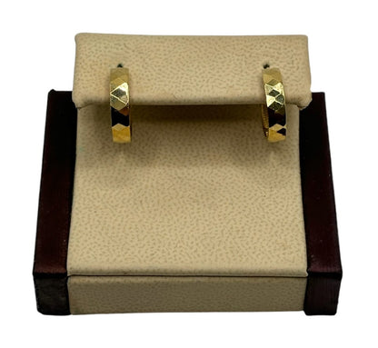 Diamond-Cut Hoop Huggies