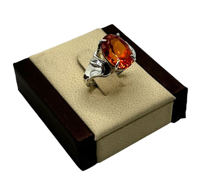 Orange Citrine Ring