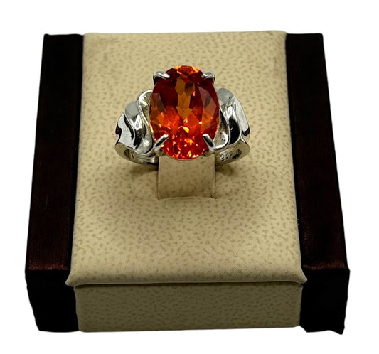 Orange Citrine Ring