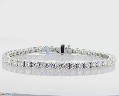 14K Gold Lab Diamond Tennis Bracelet (VVS Clarity, D-E Color)