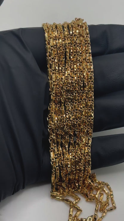 18k Diamond Barrel Chain